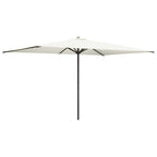 Garten-Sonnenschirm 200 x 300 cm Polyester Rechtwinklig Creme