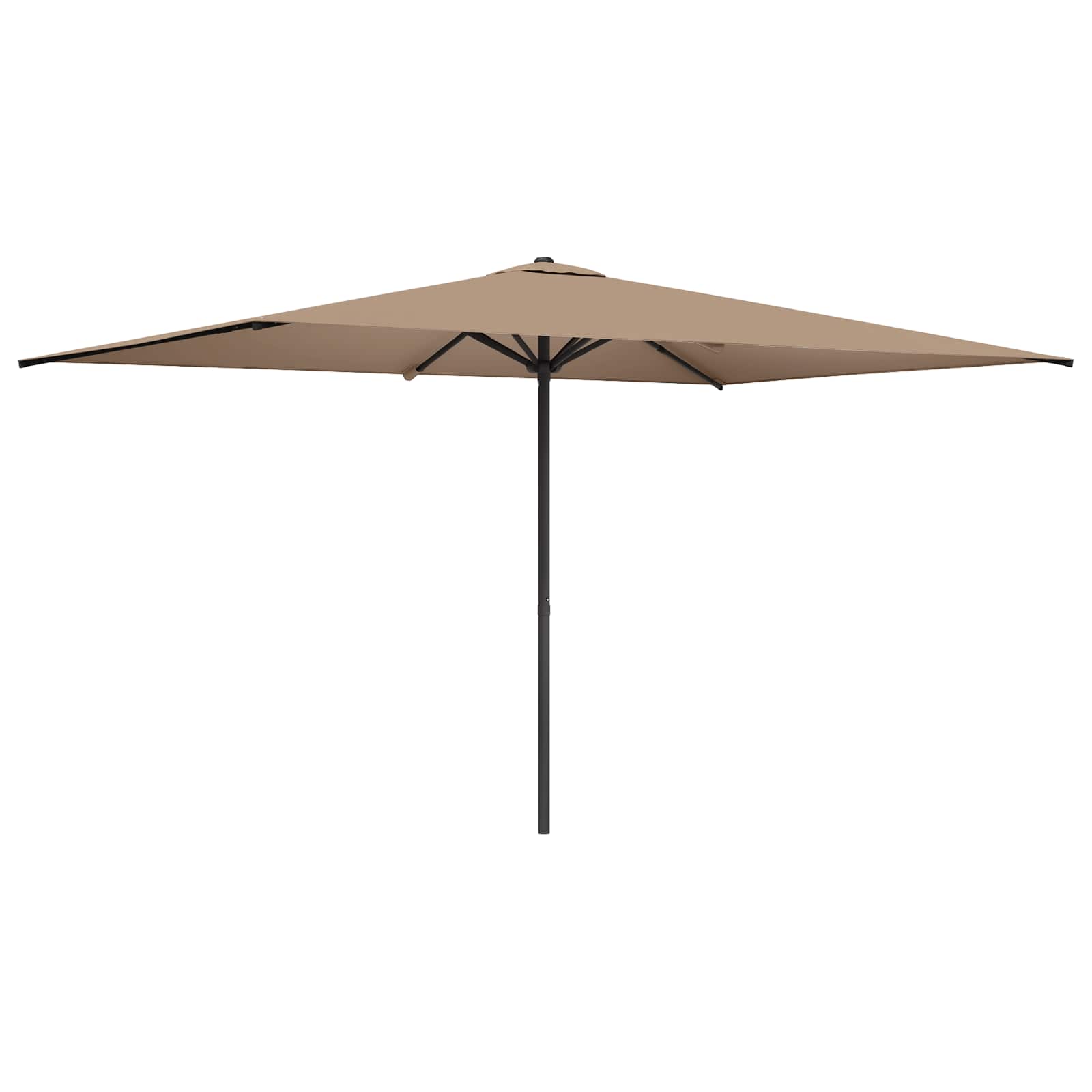 Garten-Sonnenschirm 200 x 300 cm Polyester Rechtwinklig Taupe