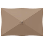 Garten-Sonnenschirm 200 x 300 cm Polyester Rechtwinklig Taupe