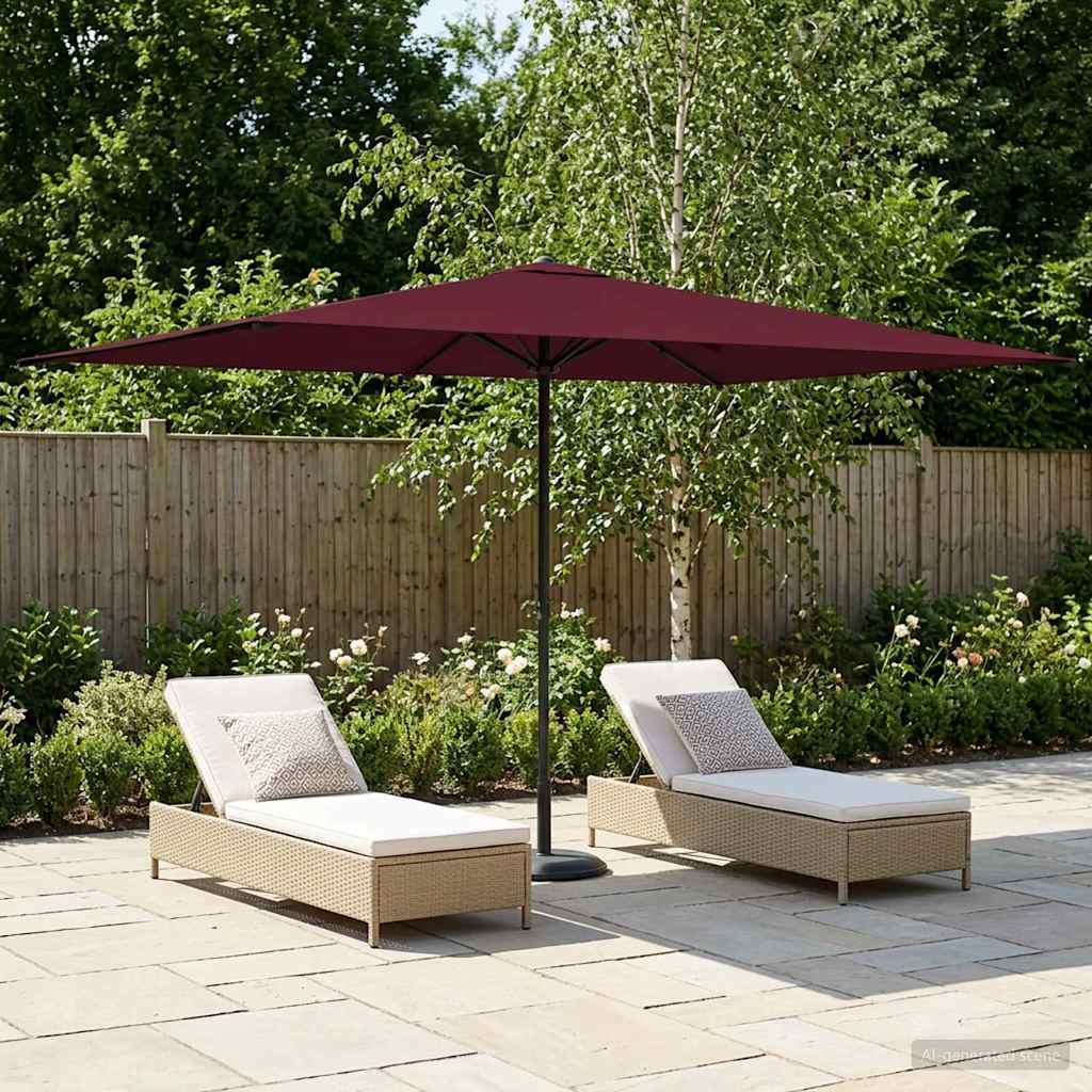 Garten-Sonnenschirm 200 x 300 cm Polyester Rechtwinklig