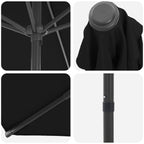 Garten-Sonnenschirm 200 x 300 cm Polyester Rechtwinklig Schwarz