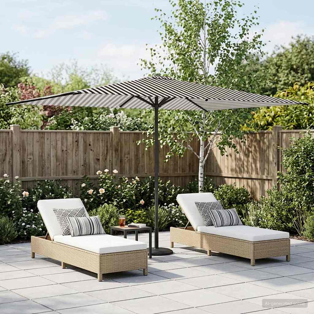 Garten-Sonnenschirm 200 x 300 cm Polyester Rechtwinklig
