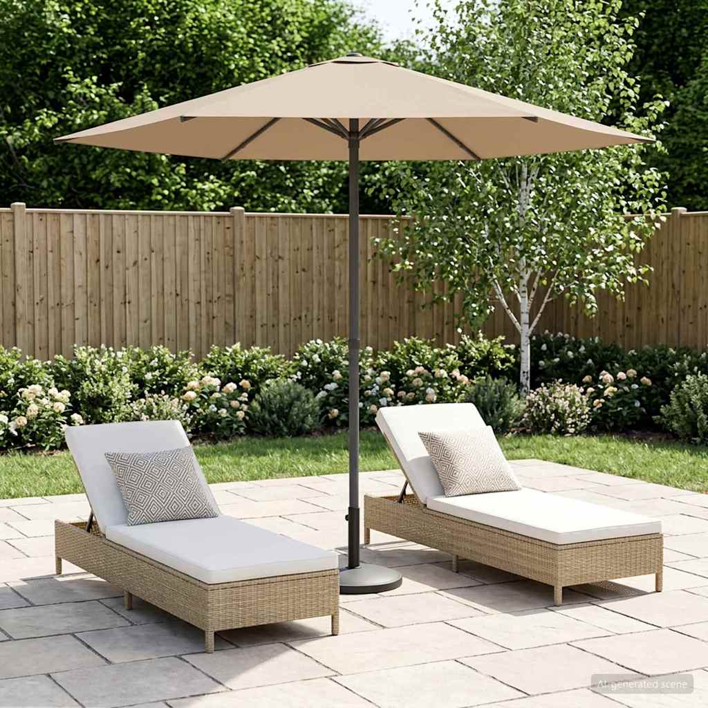 Garten-Sonnenschirm 230 x 230 cm Polyester Rechtwinklig Taupe