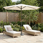Garten-Sonnenschirm 270 x 270 cm Polyester Rechtwinklig Creme