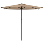 Garten-Sonnenschirm 270 x 270 cm Polyester Rechtwinklig Taupe