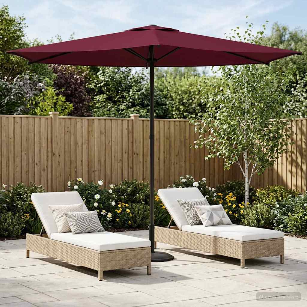 Garten-Sonnenschirm 270 x 270 cm Polyester Rechtwinklig