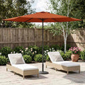Garten-Sonnenschirm 300 x 300 cm Polyester Rechtwinklig