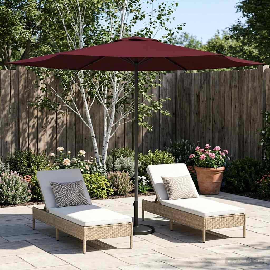 Garten-Sonnenschirm 300 x 300 cm Polyester Rechtwinklig