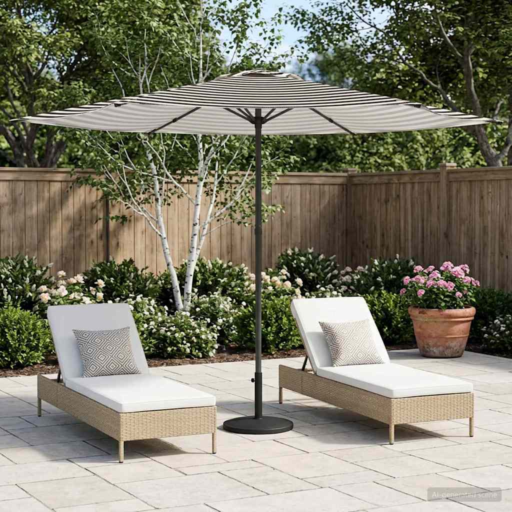 Garten-Sonnenschirm 300 x 300 cm Polyester Rechtwinklig