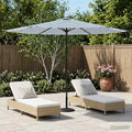 Garten-Sonnenschirm 300 x 300 cm Polyester Rechtwinklig