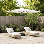 Garten-Sonnenschirm 200 x 300 cm Polyester Rechtwinklig Creme