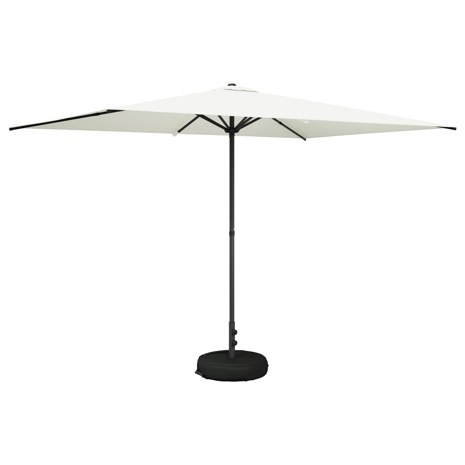 Garten-Sonnenschirm 200 x 300 cm Polyester Rechtwinklig Creme