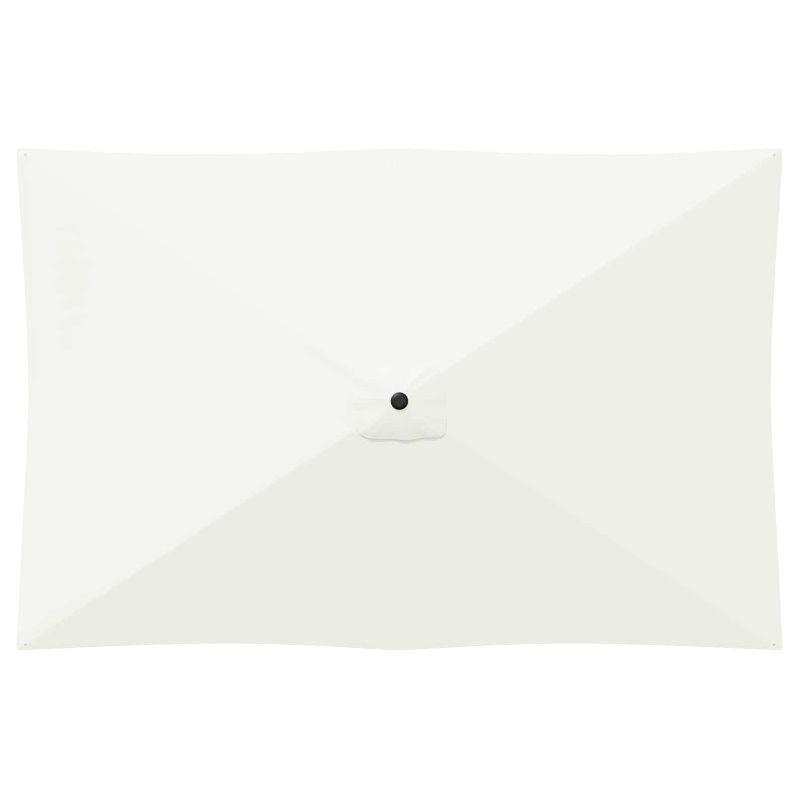 Garten-Sonnenschirm 200 x 300 cm Polyester Rechtwinklig Creme