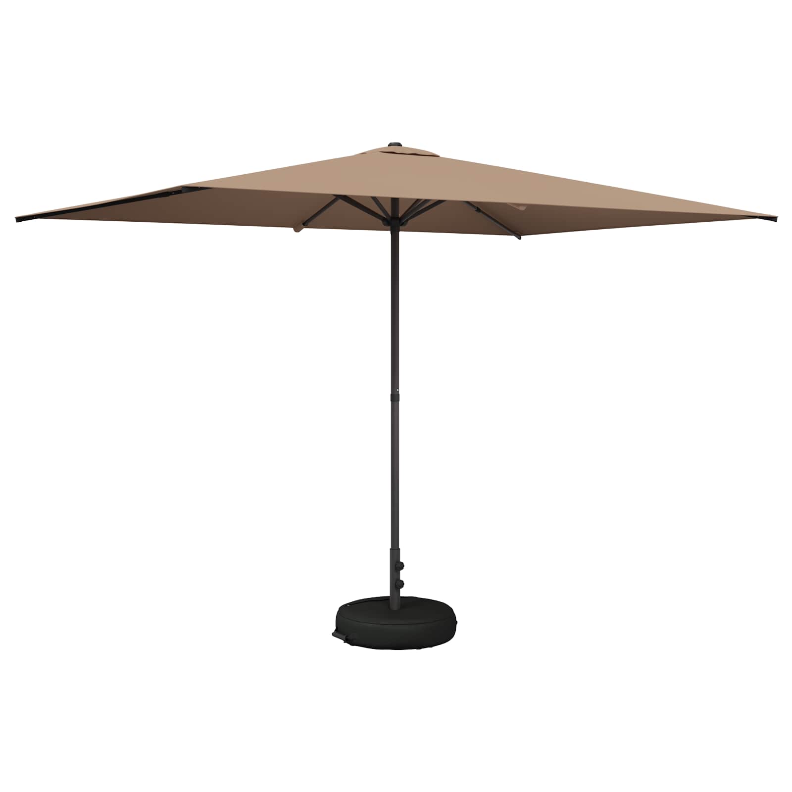 Garten-Sonnenschirm 200 x 300 cm Polyester Rechtwinklig Taupe