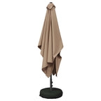 Garten-Sonnenschirm 200 x 300 cm Polyester Rechtwinklig Taupe