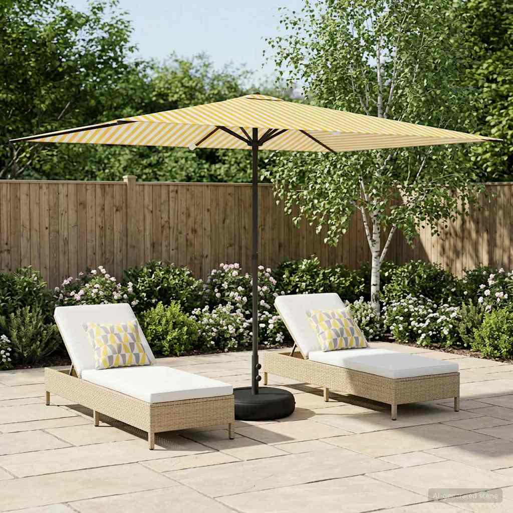 Garten-Sonnenschirm 200 x 300 cm Polyester Rechtwinklig