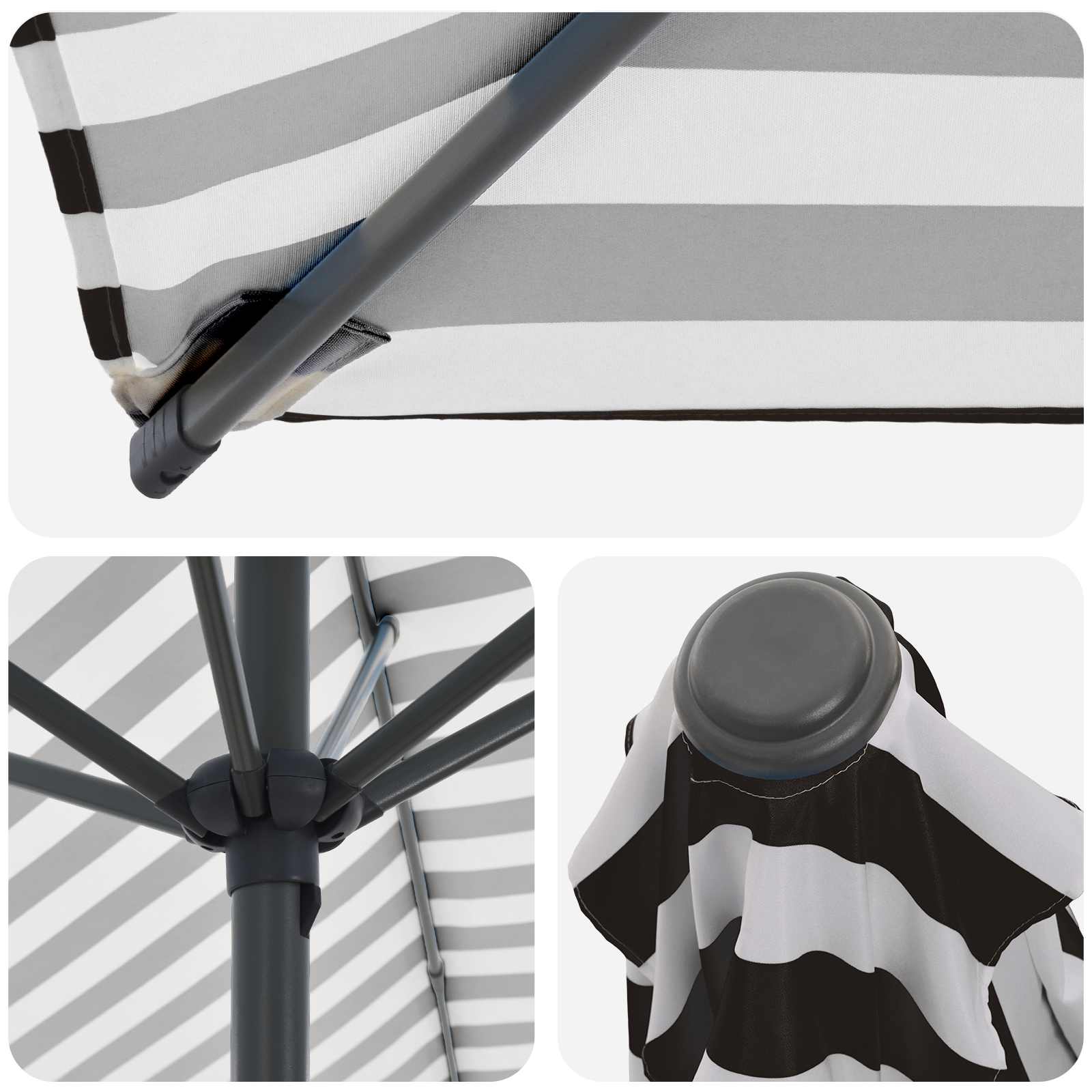 Garten-Sonnenschirm 200 x 300 cm Polyester Rechtwinklig