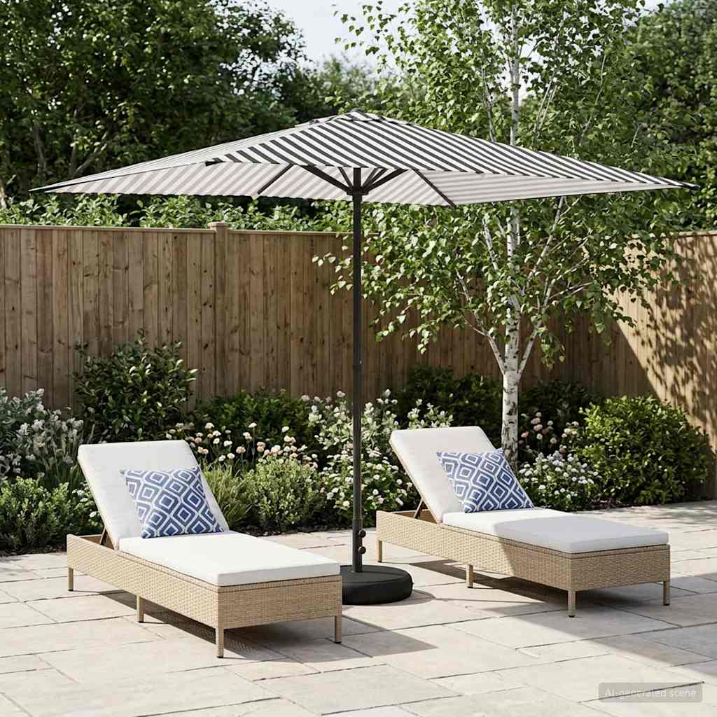Garten-Sonnenschirm 200 x 300 cm Polyester Rechtwinklig
