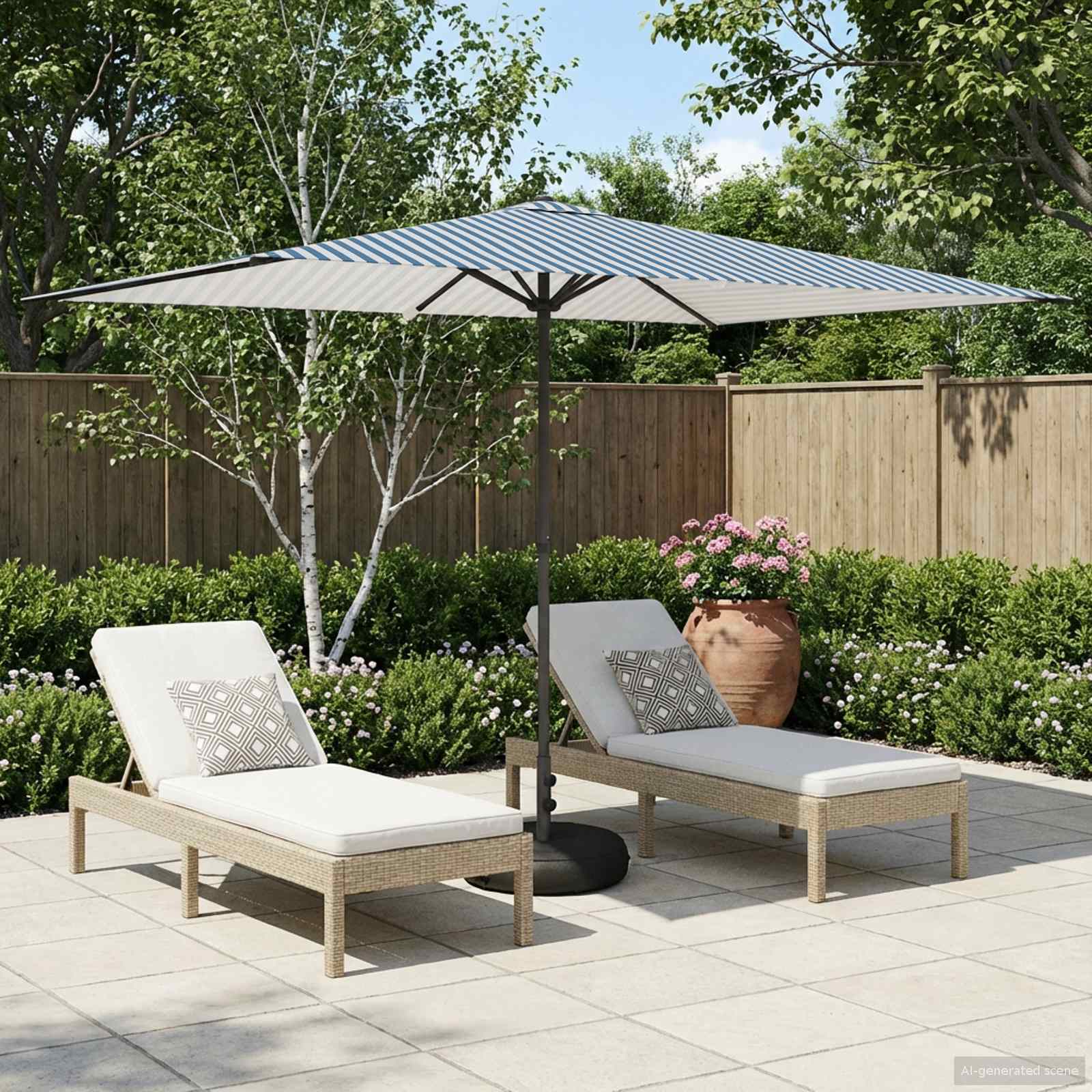 Garten-Sonnenschirm 200 x 300 cm Polyester Rechtwinklig