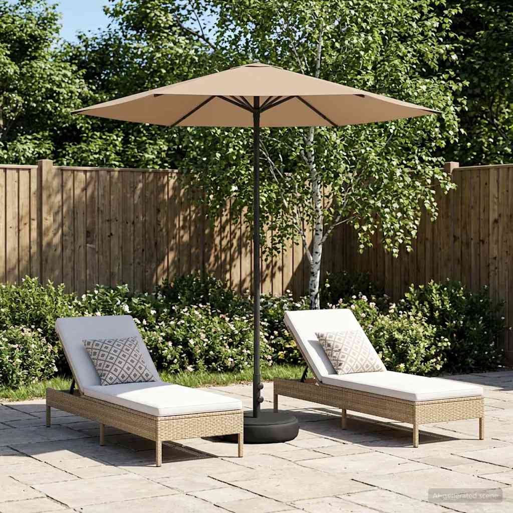 Garten-Sonnenschirm 230 x 230 cm Polyester Rechtwinklig Taupe
