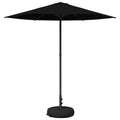 Garten-Sonnenschirm 230 x 230 cm Polyester Rechtwinklig Schwarz