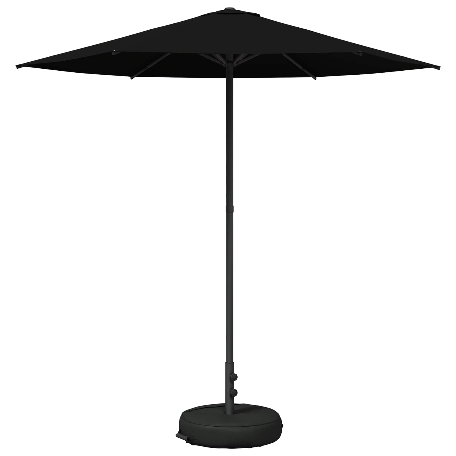 Garten-Sonnenschirm 230 x 230 cm Polyester Rechtwinklig Schwarz