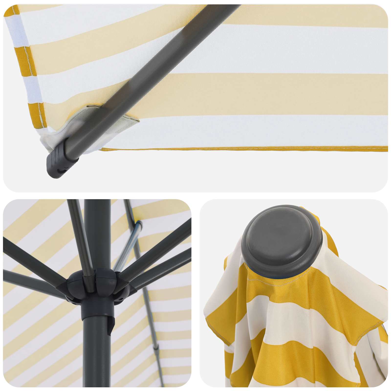 Garten-Sonnenschirm 230 x 230 cm Polyester Rechtwinklig