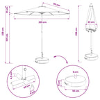 Garten-Sonnenschirm 230 x 230 cm Polyester Rechtwinklig