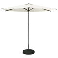 Garten-Sonnenschirm 270 x 270 cm Polyester Rechtwinklig Creme