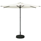 Garten-Sonnenschirm 270 x 270 cm Polyester Rechtwinklig Creme