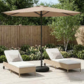 Garten-Sonnenschirm 270 x 270 cm Polyester Rechtwinklig Taupe