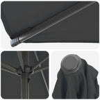 Garten-Sonnenschirm 270 x 270 cm Polyester Rechtwinklig