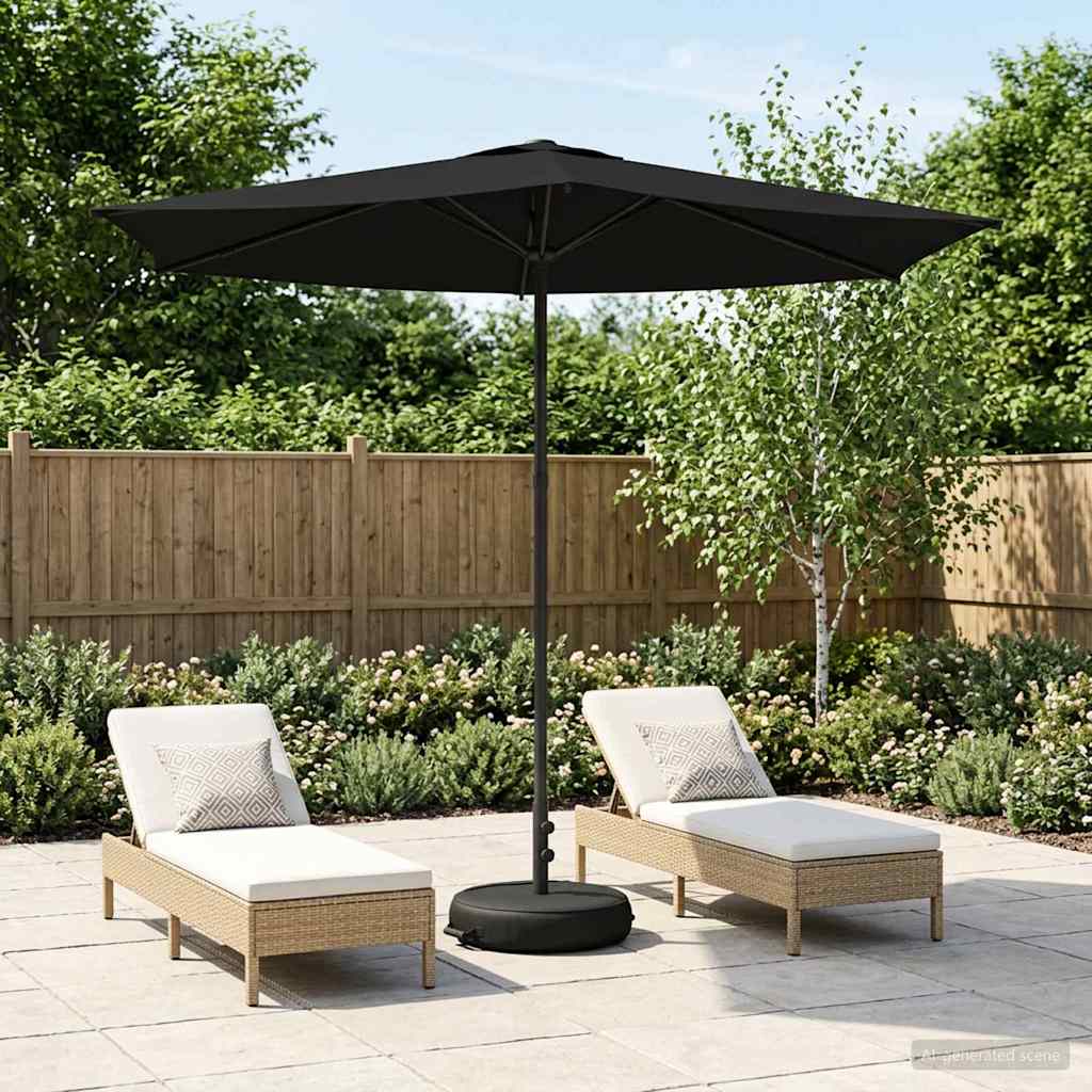 Garten-Sonnenschirm 270 x 270 cm Polyester Rechtwinklig Schwarz