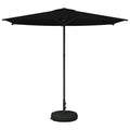 Garten-Sonnenschirm 270 x 270 cm Polyester Rechtwinklig Schwarz