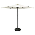 Garten-Sonnenschirm 300 x 300 cm Polyester Rechtwinklig Creme