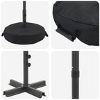 Garten-Sonnenschirm 300 x 300 cm Polyester Rechtwinklig