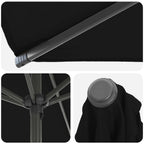 Garten-Sonnenschirm 300 x 300 cm Polyester Rechtwinklig Schwarz