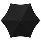 Garten-Sonnenschirm 300 x 300 cm Polyester Rechtwinklig Schwarz