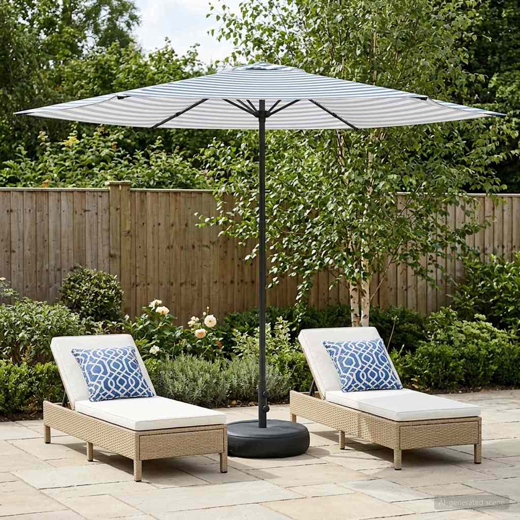 Garten-Sonnenschirm 300 x 300 cm Polyester Rechtwinklig