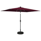Garten Sonnenschirm mit LED-Lichtern 200 x 300 cm Polyester