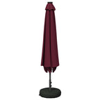 Garten Sonnenschirm mit LED-Lichtern 200 x 300 cm Polyester