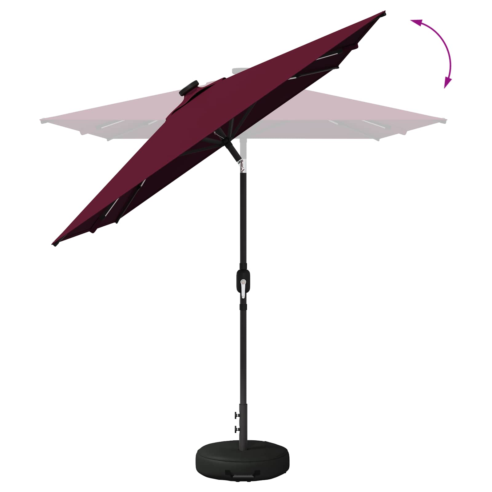 Garten Sonnenschirm mit LED-Lichtern 200 x 300 cm Polyester