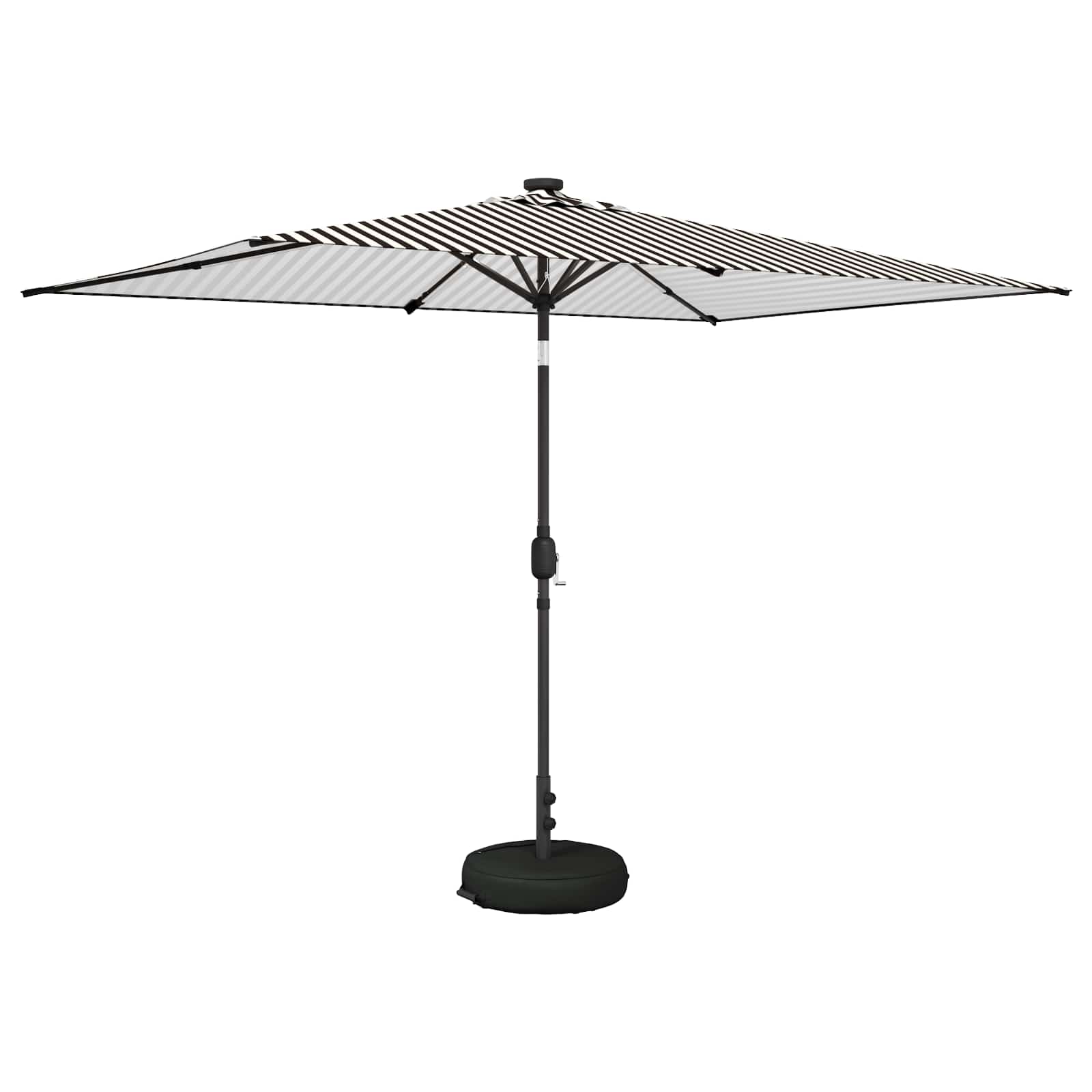 Garten Sonnenschirm mit LED-Lichtern 200 x 300 cm Polyester