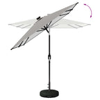 Garten Sonnenschirm mit LED-Lichtern 200 x 300 cm Polyester