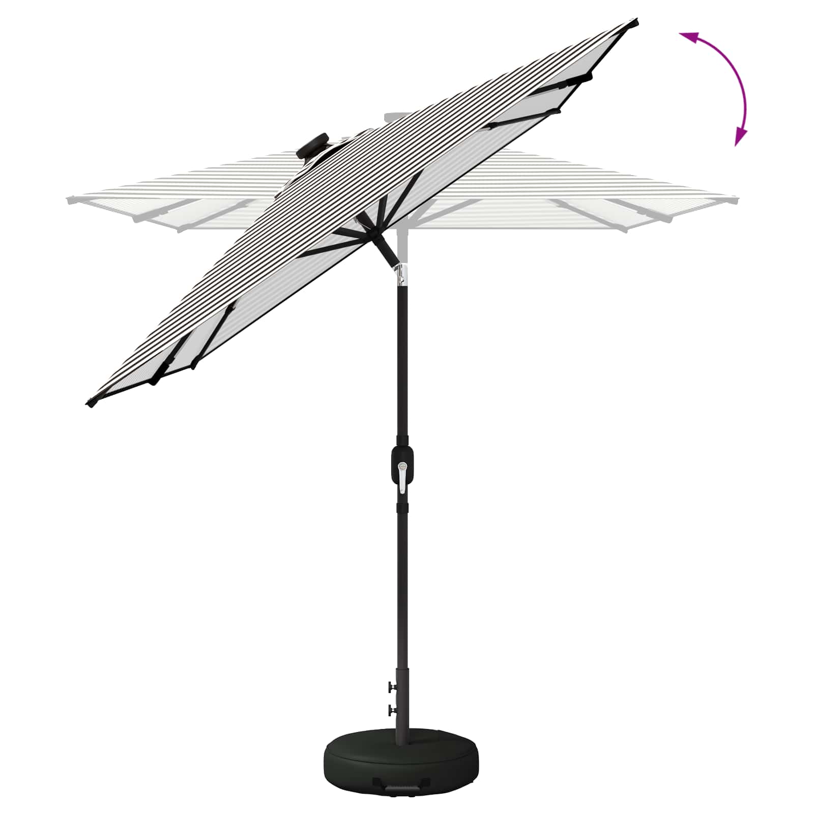 Garten Sonnenschirm mit LED-Lichtern 200 x 300 cm Polyester