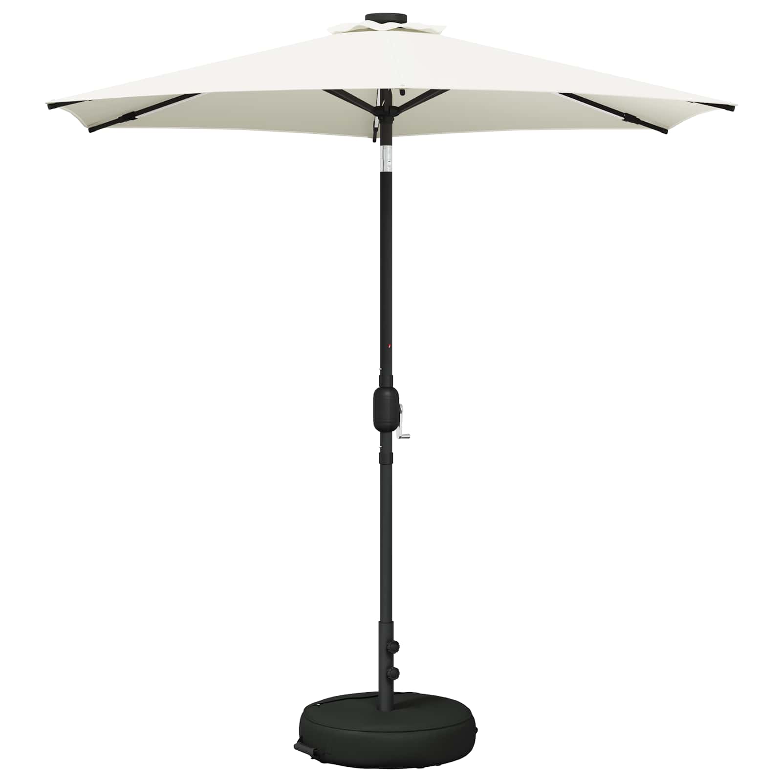 Garten Sonnenschirm mit LED-Lichtern 230 x 230 cm Polyester