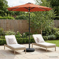 Garten Sonnenschirm mit LED-Lichtern 230 x 230 cm Polyester