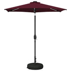 Garten Sonnenschirm mit LED-Lichtern 230 x 230 cm Polyester