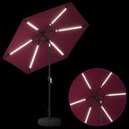 Garten Sonnenschirm mit LED-Lichtern 230 x 230 cm Polyester