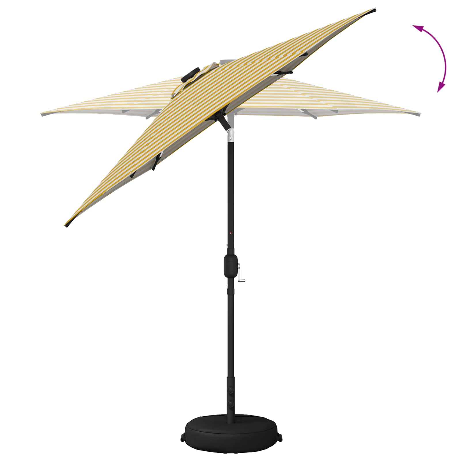 Garten Sonnenschirm mit LED-Lichtern 230 x 230 cm Polyester